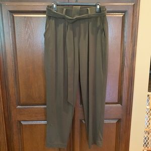 Express Tie Front Relaxed Green Pants SZ M